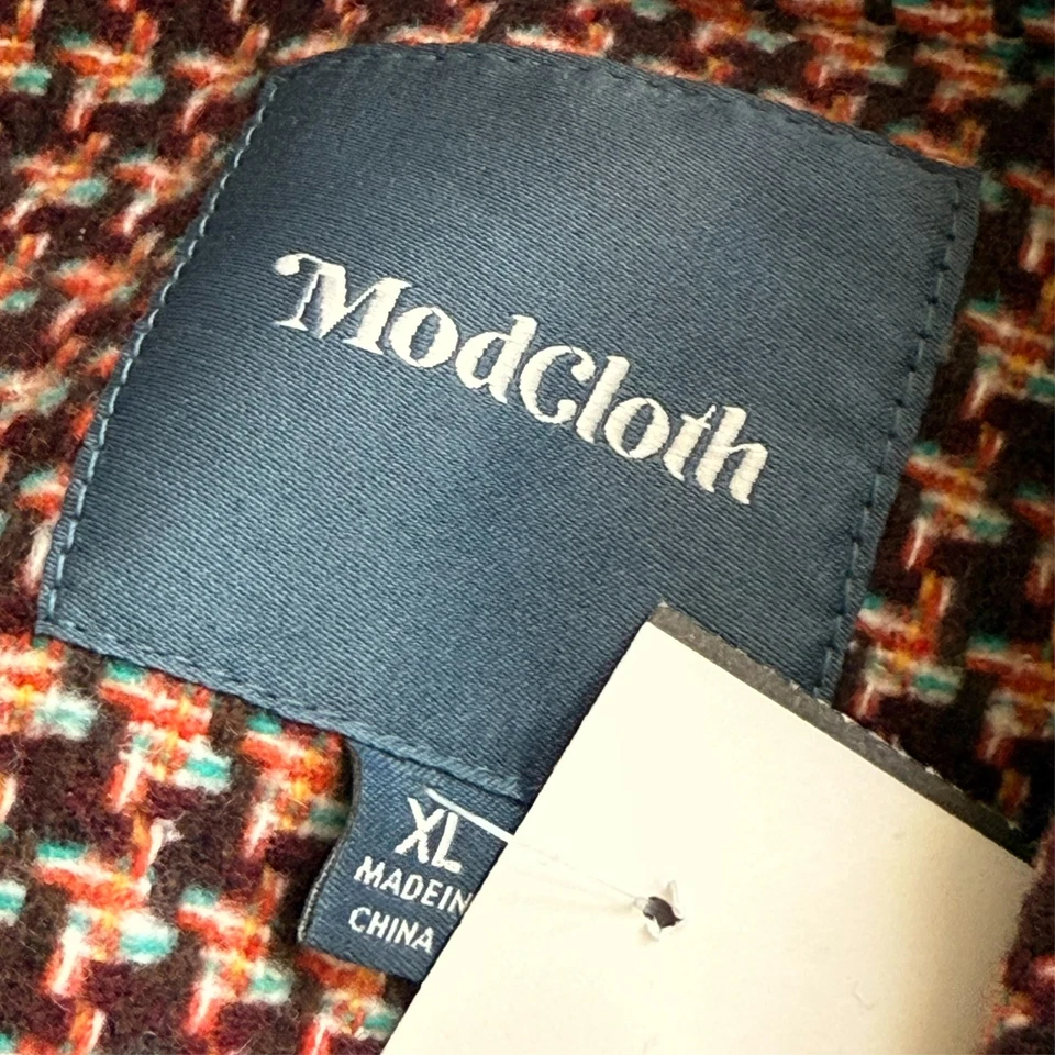 ModCloth Informed Ensemble Tweed Blazer Warm NWOT XL - Image 3 of 4