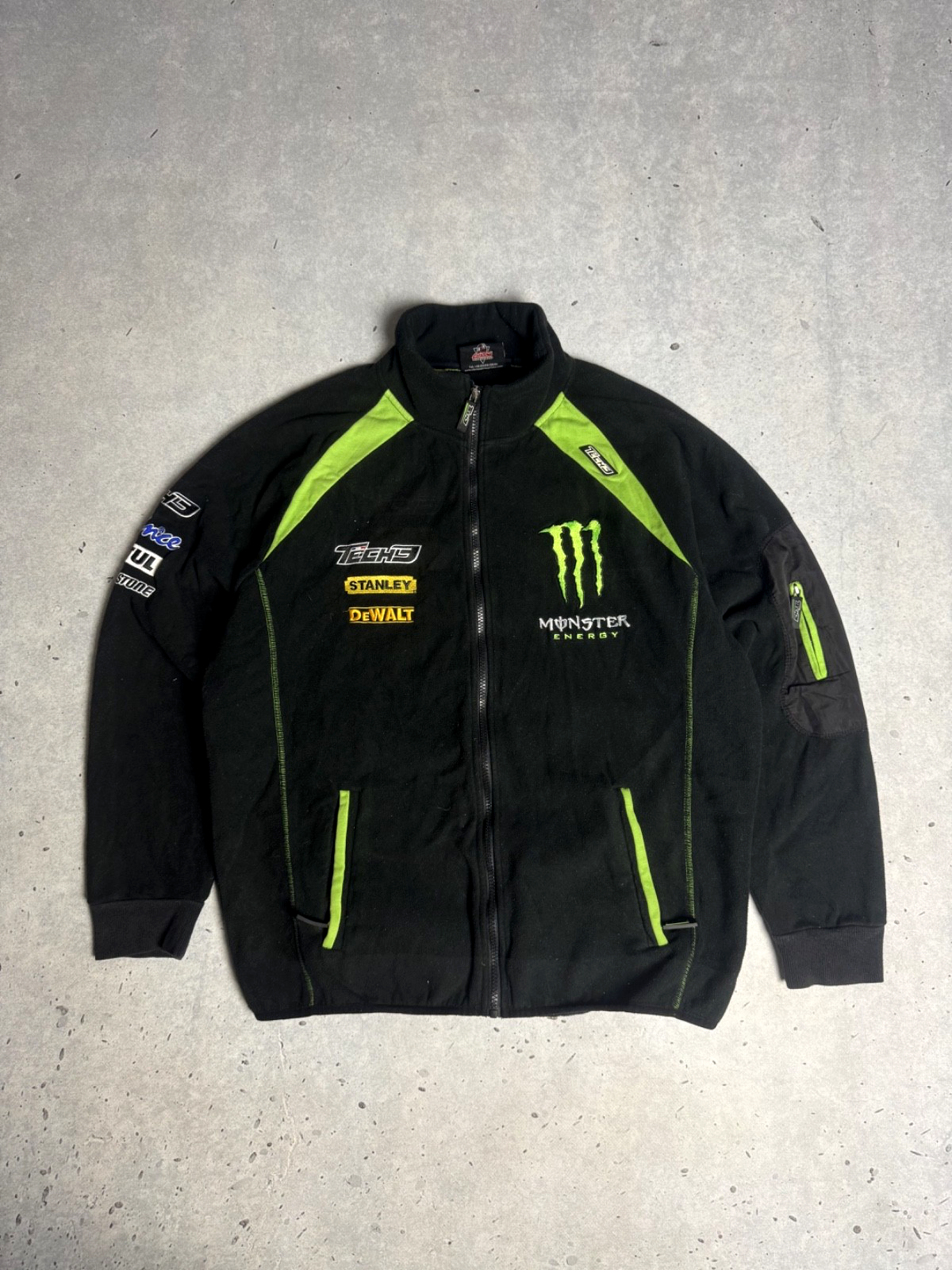 Vintage Monster Energy Racing Fleece Jacket Y2K