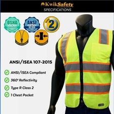 X2 KwikSafety ATHLETE ANSI Class 2 Reflective Contrasting Safety Vest