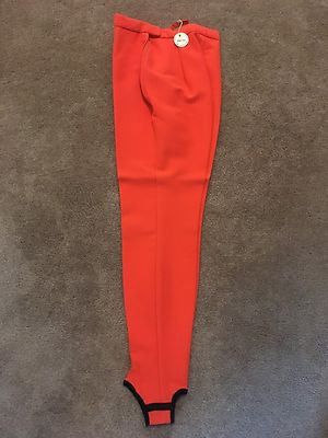 WHITE STAG GOLD MEDAL STRETCH PANTS SKI SIZE 10 ORANGE STIRRUPS VINTAGE USA  NEW