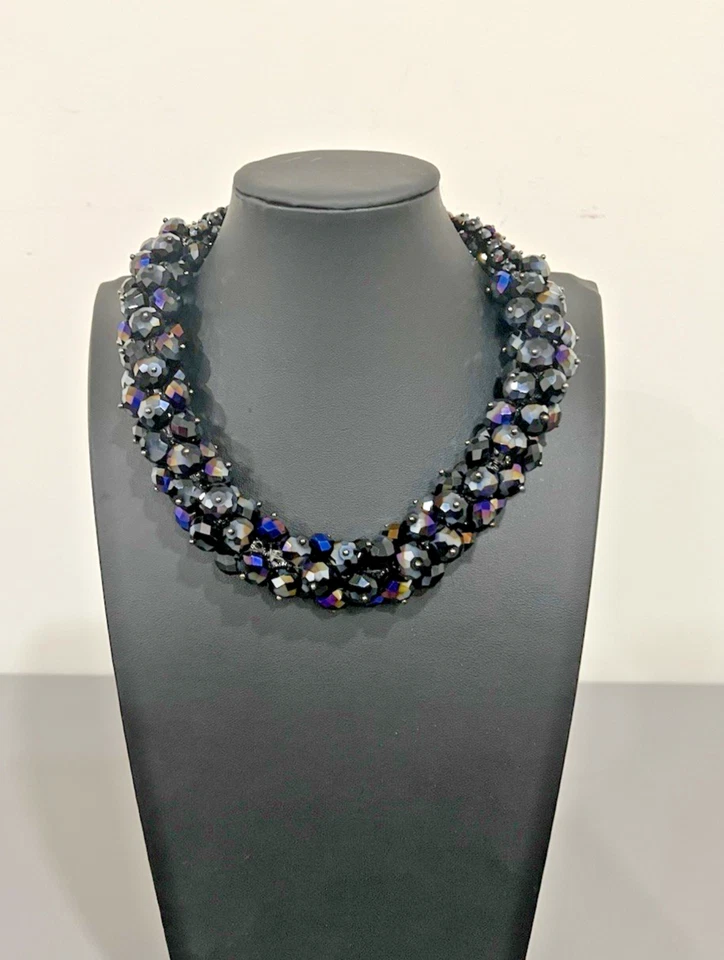 Ожерелье с бисером Joan Rivers черное стекло масляное пятно заявление 20 дюймов - Изображение 2 из 4