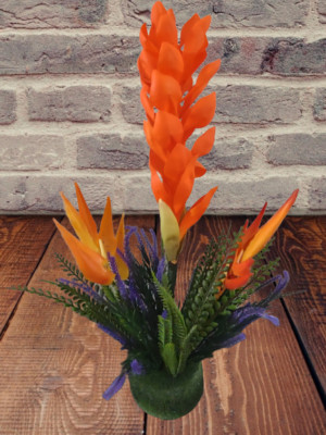 Ginger lily tropical floral arrangement tropical Hawaiian flowers  TANGERINE
