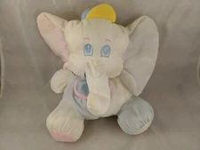 White Elephant Rattle Plush Nylon 12 Inch Stuffed Animal Toy