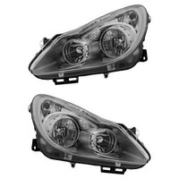 Scheinwerfer Set Rechts & Links Chrom H1/H7 FüR Opel Corsa D S07