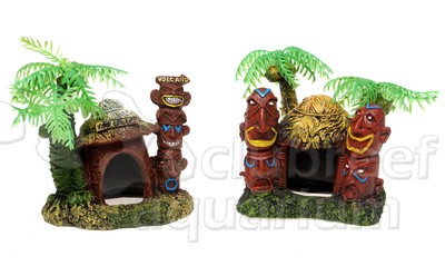 tiki aquarium decorations