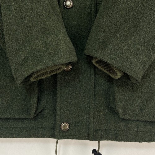 Laksen Wool Coat Mens Medium Green Felt Loden Tweed Shooting Field Jacket - Picture 13 of 17