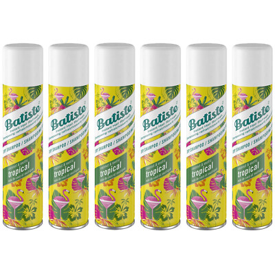 Pack of (6) New Batiste Dry Shampoo, Tropical, 6.73 Ounce