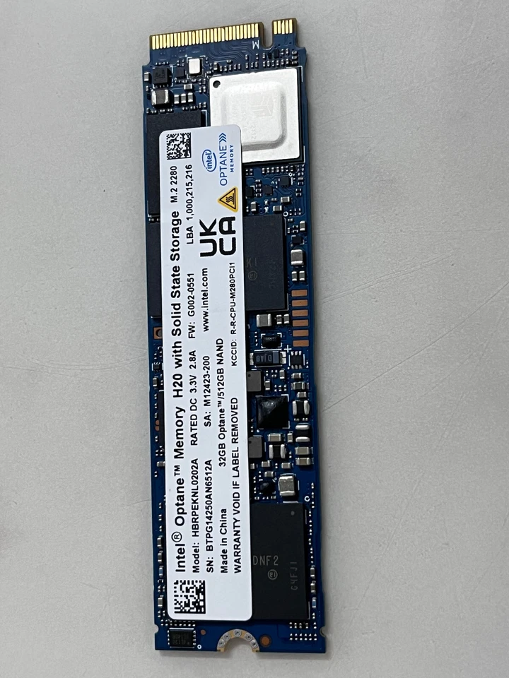 Intel Optane Memory H20 512GB M.2 2280 NVME SSD 512GB + 32GB cache HBRPEKNL0202A - Image 4 of 4