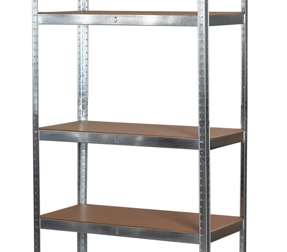 Scaffale in Metallo 4 Ripiani Rinforzati in MDF 4 mm Portata 60 Kg cm 80X40X160h - Immagine 3 di 4