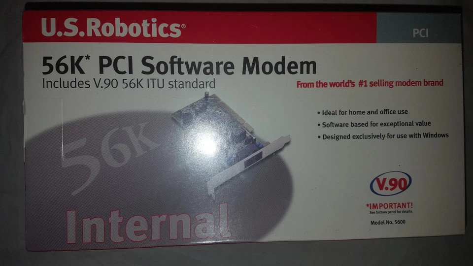 **New** U.S. Robotics USR5600 56K* PCI Software Modem **EL** - Image 2 of 4