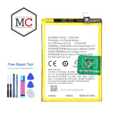100NEW New battery BLP729 For REALME C21y, 5, 5i, C3 C20 C21 5S C11 TOOLS