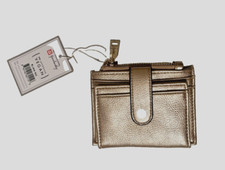 Jen And Co Mini Snap Button Wallet  Cardholder w/ Zipper Pocket