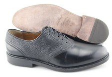 Men's SALVATORE FERRAGAMO 'Tramezza' Black Leather Oxfords Size US 9 - EE