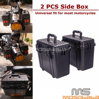 ABS Plastic Black Motorcycle Luggage Storage Saddlebag Boxes Case For BMW  F650