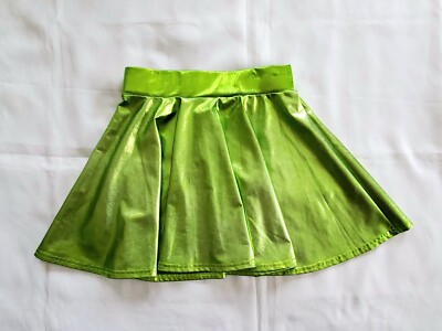Shiny Metallic Green Mini Skirt Costume Cosplay Urban Coco Women's Size S