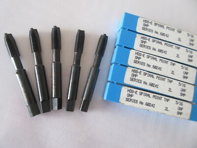 5/16 x 24 UNF SPIRALSPITZE MASCHINENGEWINDEBOHRER x 5 aus PRESTO HSS-2B SMP 3101
