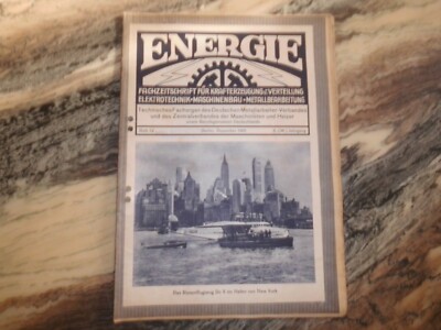 Technische Zeitschrift Energie Heft 12 Berlin Dez. 1931