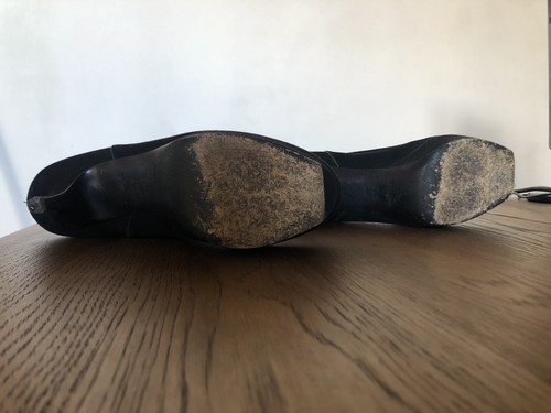 Stivali YSL Yves Saint Laurent Tribute 75 Boots A Kid Scamosciato Black tg. 39+ - Foto 5 di 7