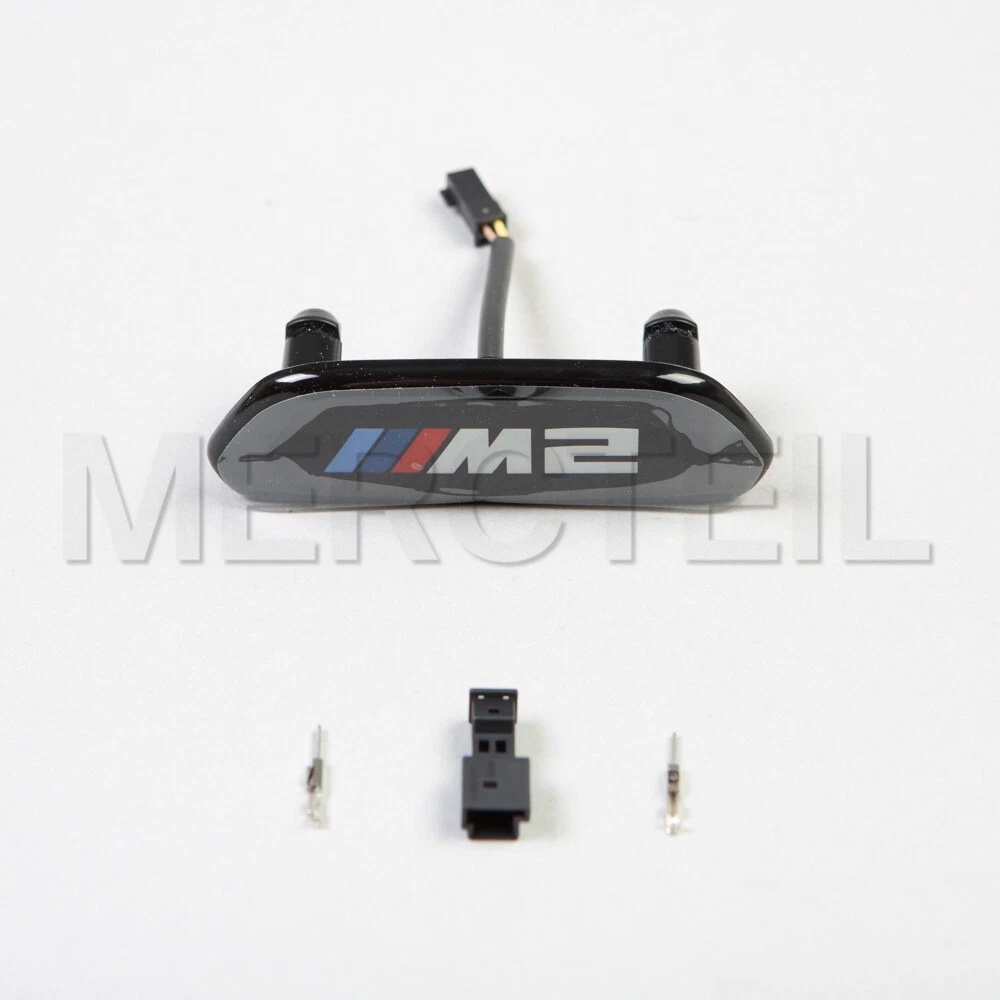 Genuine BMW M2 front seat backrest illuminated Emblem badge  