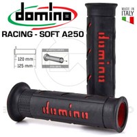 Domino Racing Handgriffe A250 Paar Soft Schwarz Rot, Universal FüR StraßE