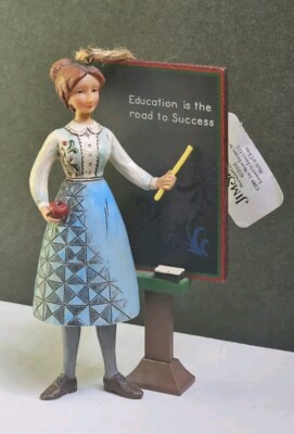 Jim Shore Teacher w/ Chalkboard Hanging Ornament 4010860 Great Condition