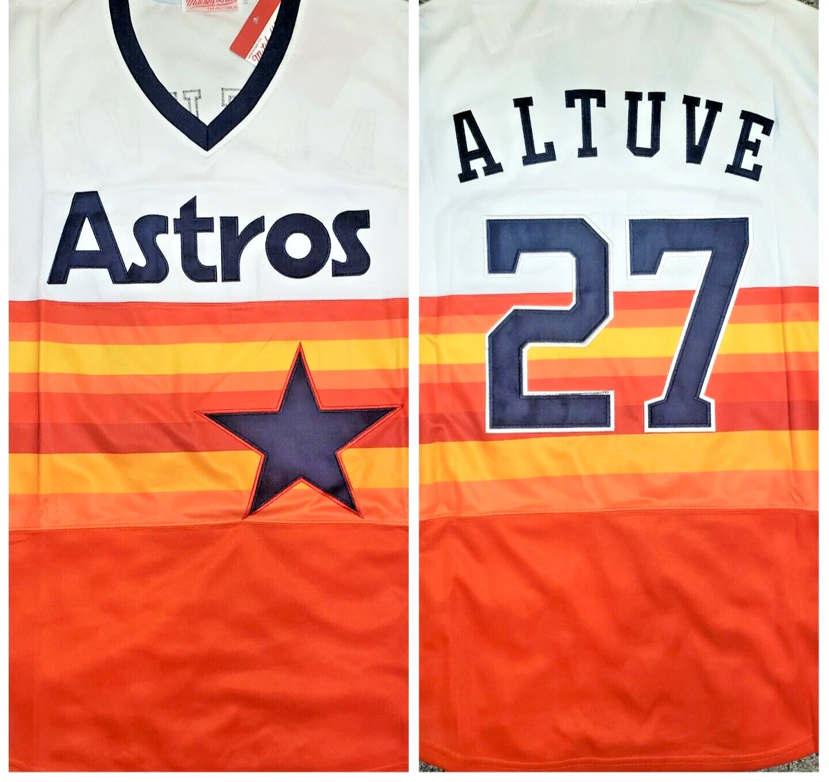 Houston Astros #27 Jose Altuve White/Orange/Gray/Navy American Baseball Stitched Jersey - China Houston Astros Jersey and Jose Altuve Jersey price