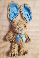 Hug Fun International Easter Bunny Brown & Blue Plush Stuffed Animal 14"
