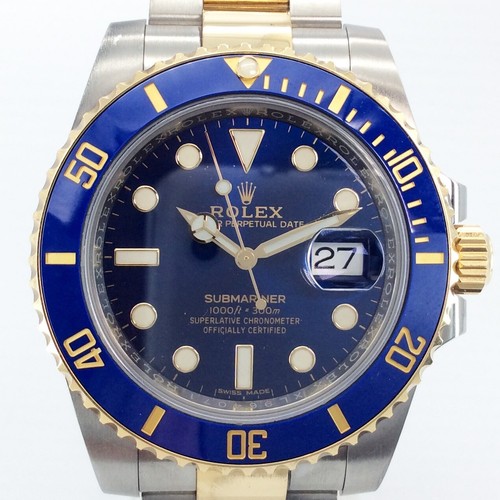 Rolex Submariner Date Stahl/Gold Blau Automatik Ref. 116613LB 2018 Full Set #426
