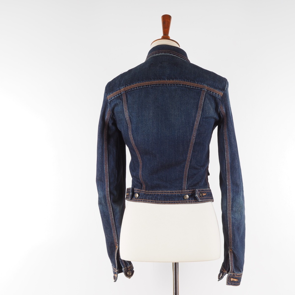 【美品】JUST cavalli ジャストカヴァリ レディース デニムジャケット Roberto Just Cavalli Vintage Women's Blue Denim Jean Jacket