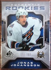 2006-07 JONAS JOHANSSON UD SP GAME USED ROOKIE #160 CAPITALS #966/999