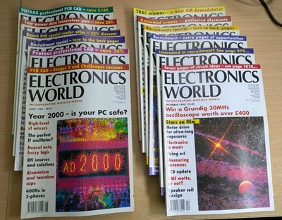 Electronics World (Wireless World) Magazines, 1998 full year , 12 issues