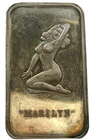 Marilyn Monroe Vintage 1 Oz .999 Fine Silver Art Nude Bar/Round 1oz Troy Ounce