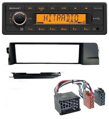 Continental 1DIN USB AUX MP3 Car Stereo for BMW 3 Series E46 Professional Version Round Pin