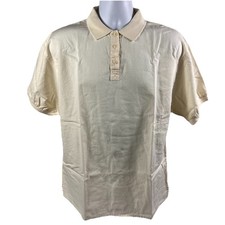 Orvis Polo Shirt Men's XL Short Sleeve Golf 100 Cotton Ivory Athletic