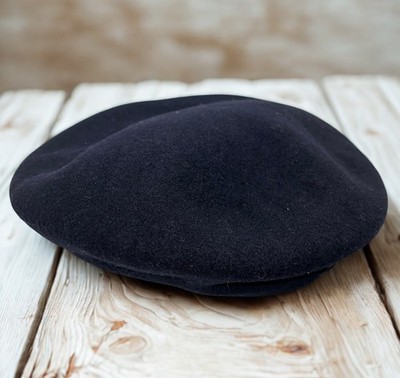 Kangol 504 Wool Earflap Hat Navy XL Classic Flat Felt Cap Mens EUC