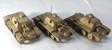 Platoon of 3 Nicely Painted 20mm 1/72 British WWII A13 Cruiser Tanks Wargaming