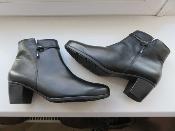 Women Gabor Boots Black Leather 42