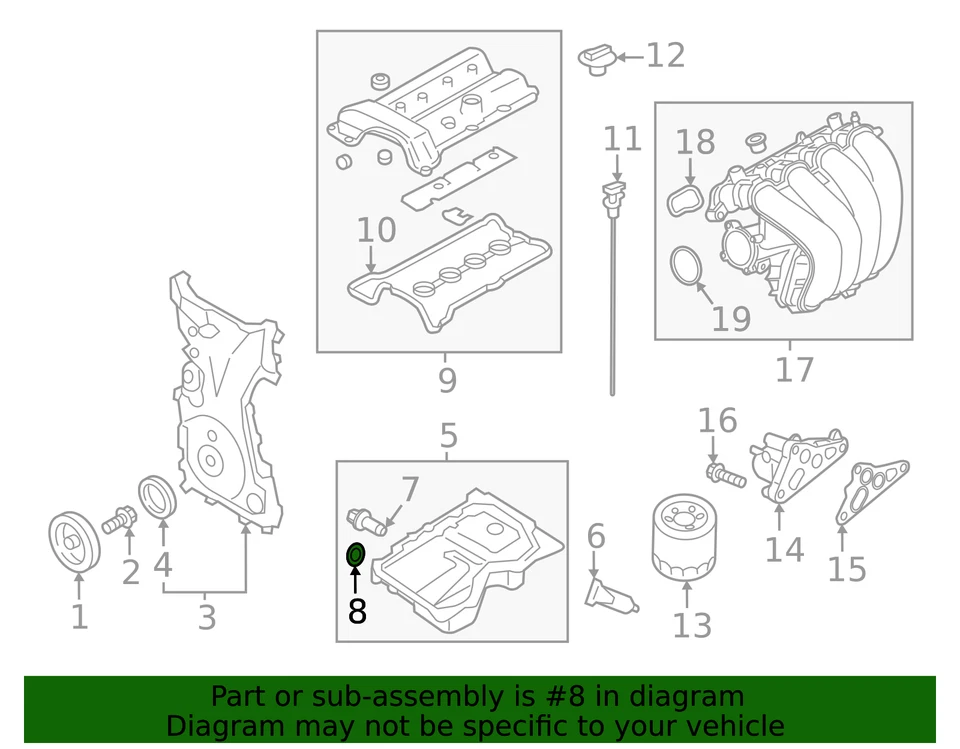 正品马自达发动机排油塞垫圈 9956-41-400 — 第 2/2 张图片