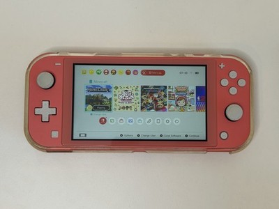 Nintendo Switch Lite Koralle Rosa Handheld-Konsole mit Tragetasche, 32GB Wi-Fi 720p