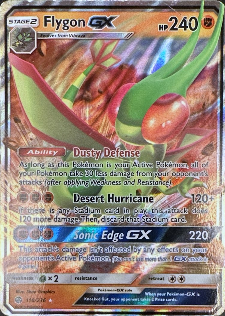 Flygon GX 110/236 Holo GX Rare Cosmic Eclipse Pokemon Lightly Played