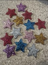14x Glitter Star Acrylic Flatback Cabochons.