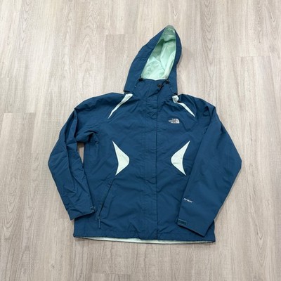 The North Face HyVent Mountain Jacket Women's Large Blue Waterproof Hiking 