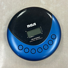 RCA Portable CD Player w/ FM Radio Stereo Digital Readout, Blue/Black
