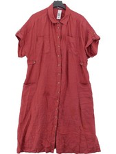 White Stuff Shirt Midi Dress UK20 in Pink
