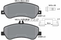 Textar Bremsbelagsatz, Scheibenbremse 2486701 FüR MERCEDES-BENZ