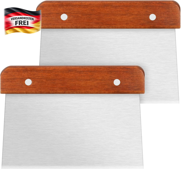 Edelstahl Teigschaber Set FüR Kuchen Pizza Brot 3-Teilig-image