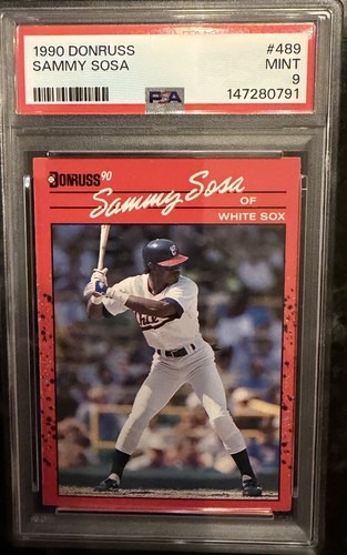 1990 Donruss #489 SAMMY SOSA Rookie PSA 9  Sox Cubs