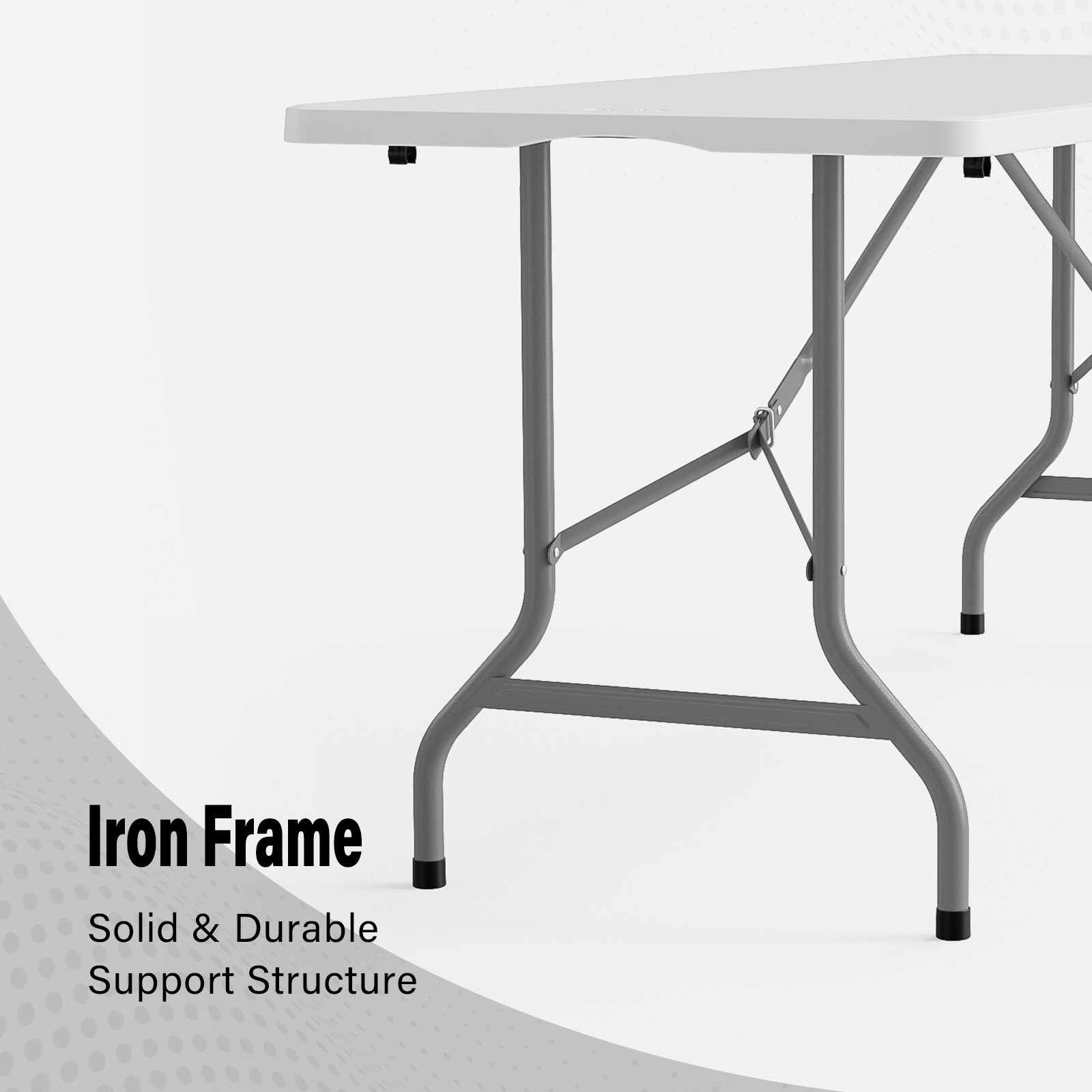 Folding 6 FT Portable Handle In/Outdoor Collapsible Plastic Long Table Party