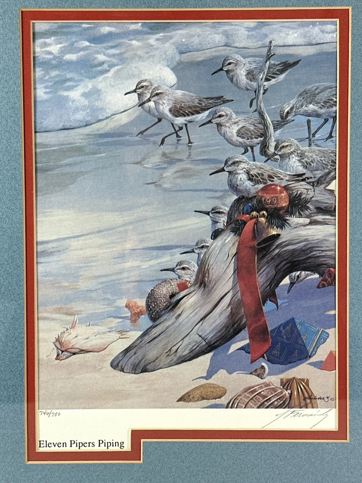 Mario Fernandez 12 Days of Christmas Series Eleven Pipers литография 746/780 - Изображение 2 из 4