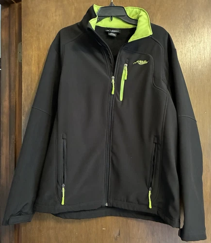 Minus Zero Men's Soft Shell Zip Front Jacket  Black Zip Front Pocket Sz Lg - product listing photo
